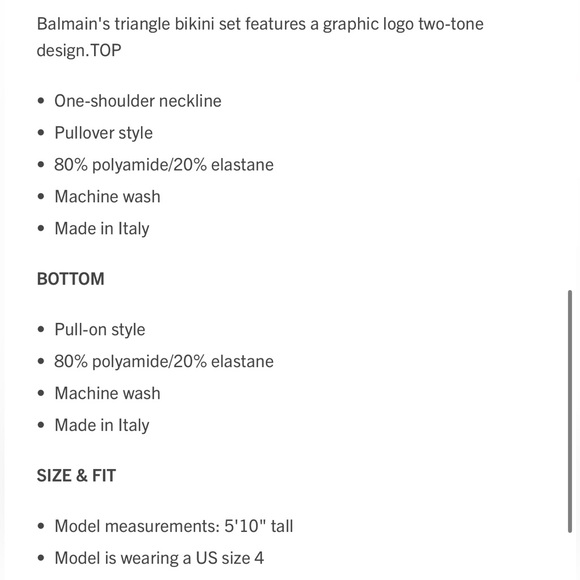 BALMAIN***Fuscia Pink/White Logo String Bikini Set***F36; US 4 $570 CURRENT - Picture 10 of 10